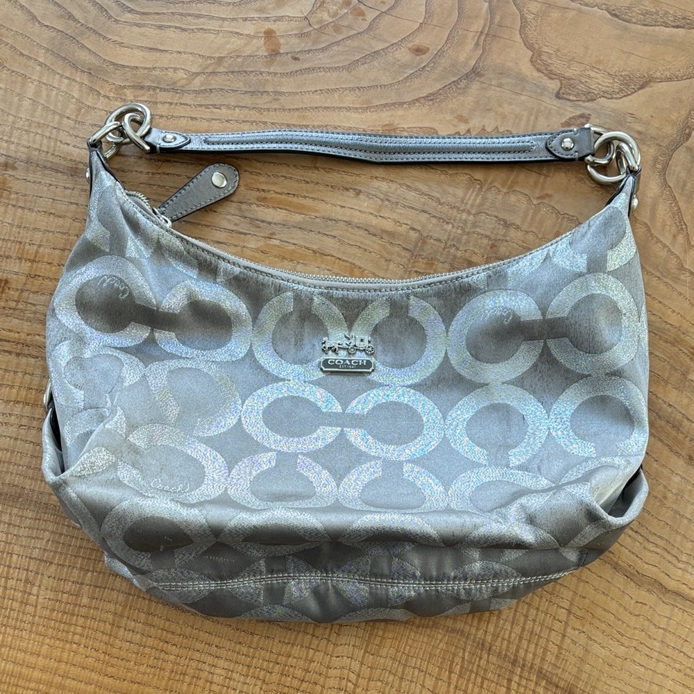 Coach Silver Hobo Bag